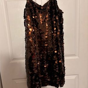 BRAND NEW WITH TAGS!! Women’s XXL brown sequined dress